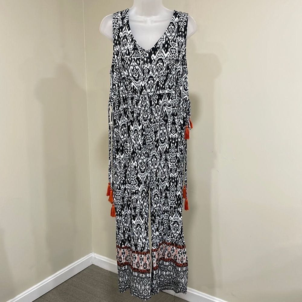 NWOT New Direction pant jumpsuit one piece with tassels. Size L large 12/14